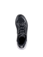 Alpinestars Meta XR V2 Shoes, Sportswear Shoes, Black White and Dark Gray, top-down view featuring breathable mesh upper and patterned laces, white star logo, casual athletic footwear