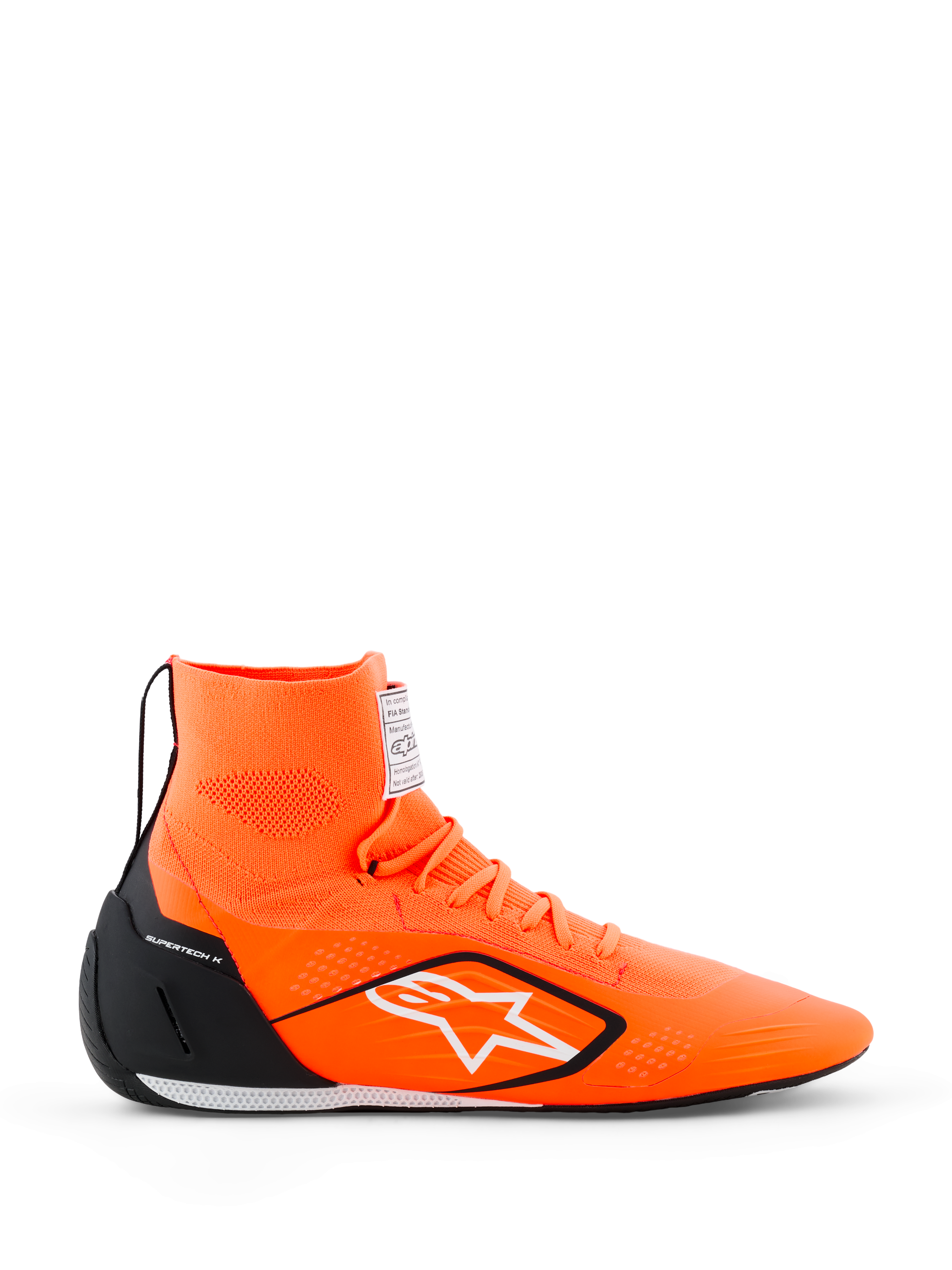 Supertech K Skor - FIA - Orange AUTO Riding Shoes