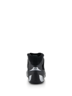 Alpinestars Tech-1 Z V3 Shoes FIA, Auto Racing Shoes, Black and Silver, rear view showing contoured heel with silver accents and star logo, professional motorsport footwear