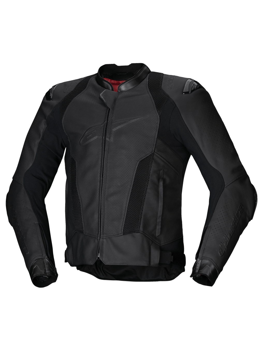 Alpinestars Missile V3 Airflow skinnjacka, svart herr MC-jacka i perforerat premiumläder, CE-certifierad sportjacka med Tech-Air kompatibilitet