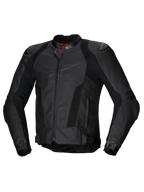 Alpinestars Missile V3 Airflow skinnjacka, svart herr MC-jacka i perforerat premiumläder, CE-certifierad sportjacka med Tech-Air kompatibilitet