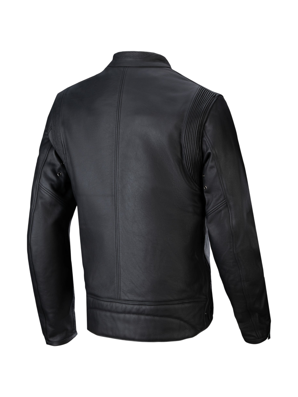 Alpinestars Dyno skinnjacka, urban motorcykeljacka för herrar, svart nötläder, vy bakifrån.
