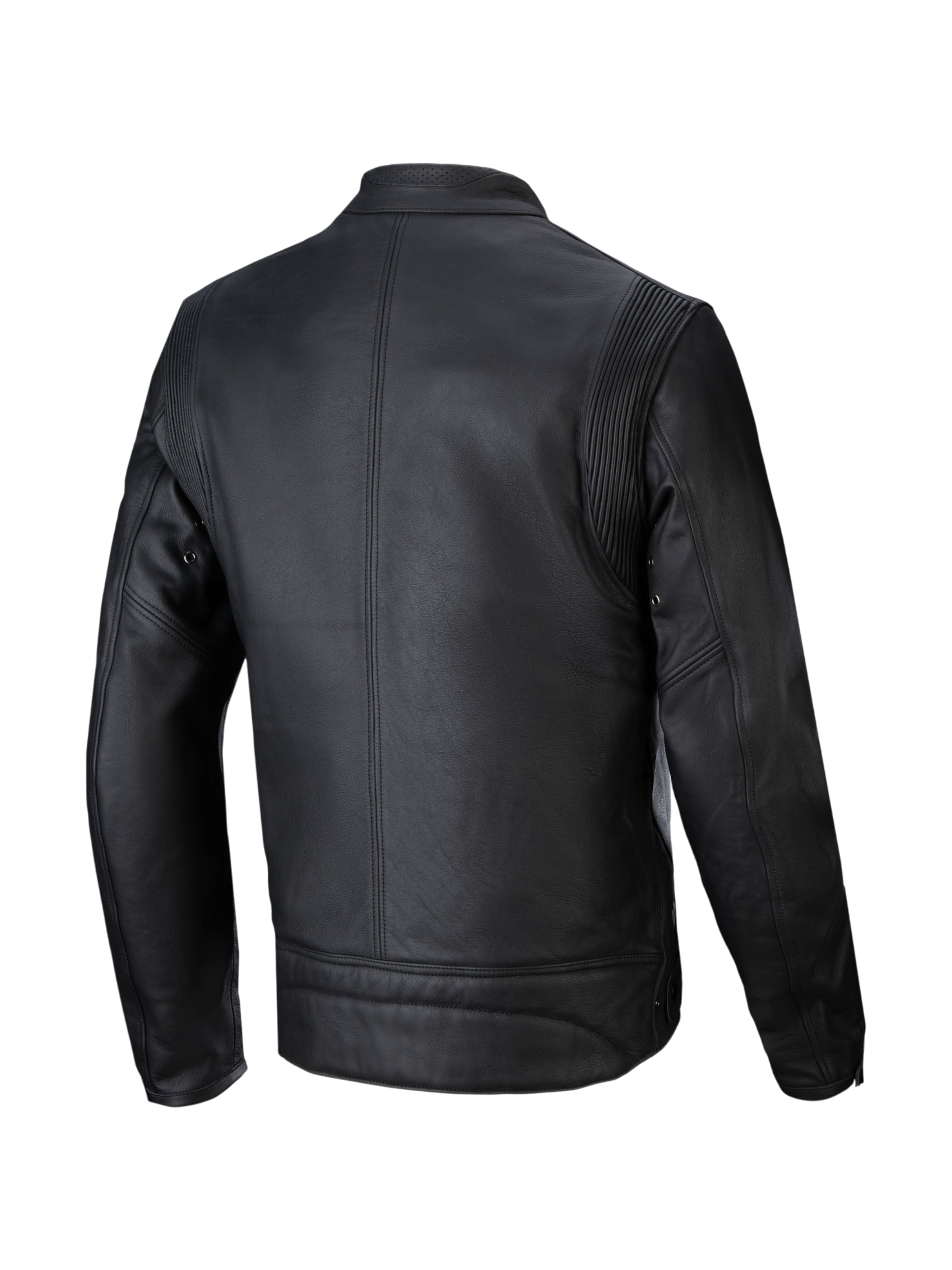Alpinestars Dyno skinnjacka, urban motorcykeljacka för herrar, svart nötläder, vy bakifrån.