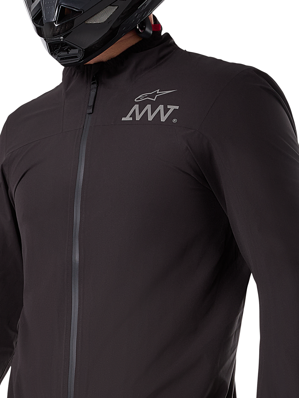Alpinestars AMT-8 Stretch Drystar® XF jackfoder, svart vattentätt och vindtätt stretchlager, packbart tekniskt plagg för äventyrsmotorcykelkörning