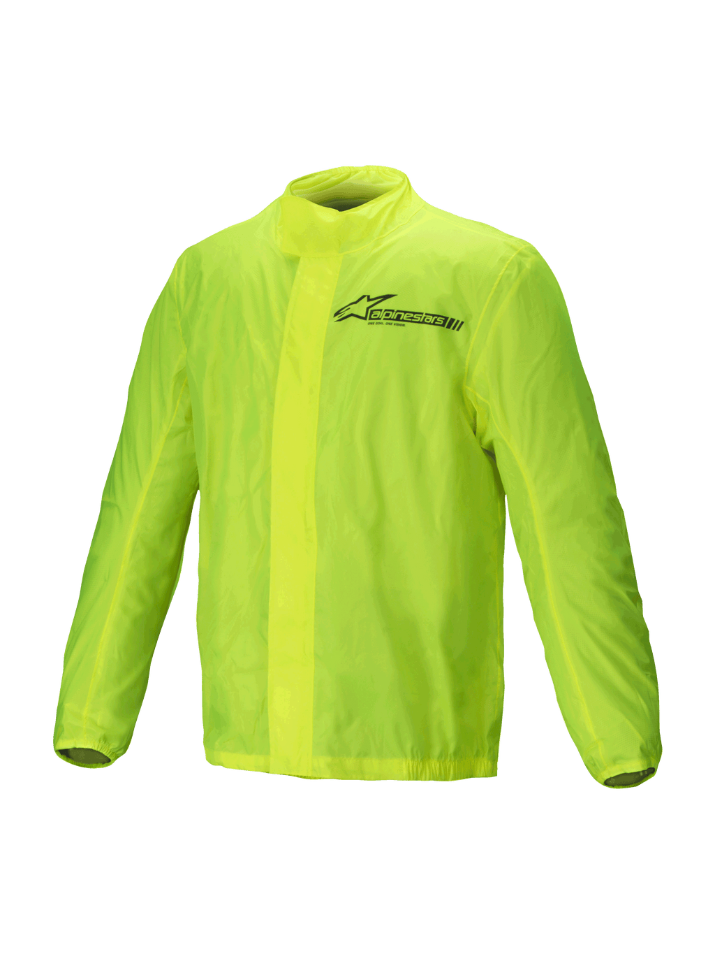 Alpinestars Hurricane Rain V2 Jacket, waterproof motorcycle rain jacket, Yellow Fluo, lightweight packable design with reflective Alpinestars wordmark detailing
