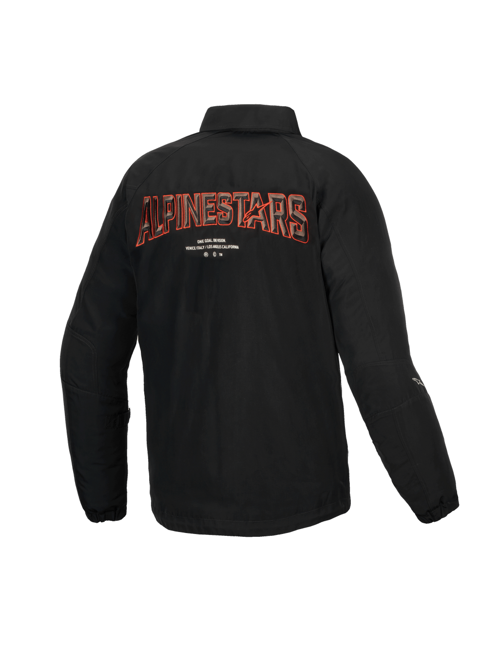Alpinestars Revved vattenavvisande jacka, svart motorcykeljacka i urban stil med 3D-broderi på baksidan, CE-certifierad