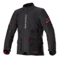 Alpinestars Monteira Drystar XF Jacket, Black and Bright Red, Adventure touring motorcycle jacket, waterproof laminated construction, featuring multiple utility pockets and adjustable straps, durable textile for all-weather protection