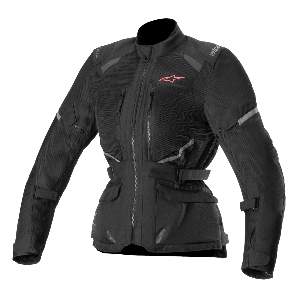 Alpinestars Stella Andes Air Drystar jacka, damtouringjacka, svart, CE-certifierad textiljacka med omfattande meshventilation och Tech-Air-kompatibilitet