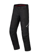 Alpinestars Honda ST-1 Waterproof Pants, motorcykelbyxor för touring, svarta med röda detaljer på insidan, cargofickor med dragkedja på låren, ergonomiskt förböjda ben med förstärkta knän, vattentät adventure-utrustning i textil