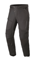Alpinestars Raider V2 Drystar® byxor, svarta touringbyxor för motorcykel, vattentät textilkonstruktion med dragspelspaneler vid knäna, blixtlåsfickor och justerbar midja, slitstark design för vägkörning i alla väder