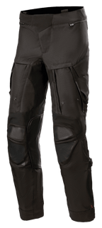 Alpinestars Halo Drystar®-byxor, svarta motorcykelbyxor för äventyr och touring, med stora ventilationspaneler på låren, förstärkt knäskydd, fickor med dragkedja och hållbar textilkonstruktion för användning under flera säsonger