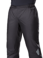 Alpinestars Bogotá Pro Drystar® 3 Seasons Pants, waterproof Drystar® liner, Black, lightweight textile construction with elastic waistband, featuring Drystar branding and reflective details for adventure touring.