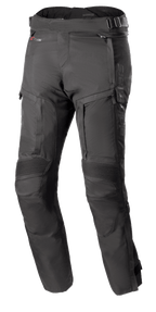 Alpinestars Bogota Pro Drystar 4 Seasons Pants, Black Motorcycle Touring Pants, Regular Fit, Reinforced Knee Areas with Ribbed Protection, Adjustable Waist Straps with Buckles, Drystar Waterproof Technology, Multiple Pockets and Ventilation Zippers