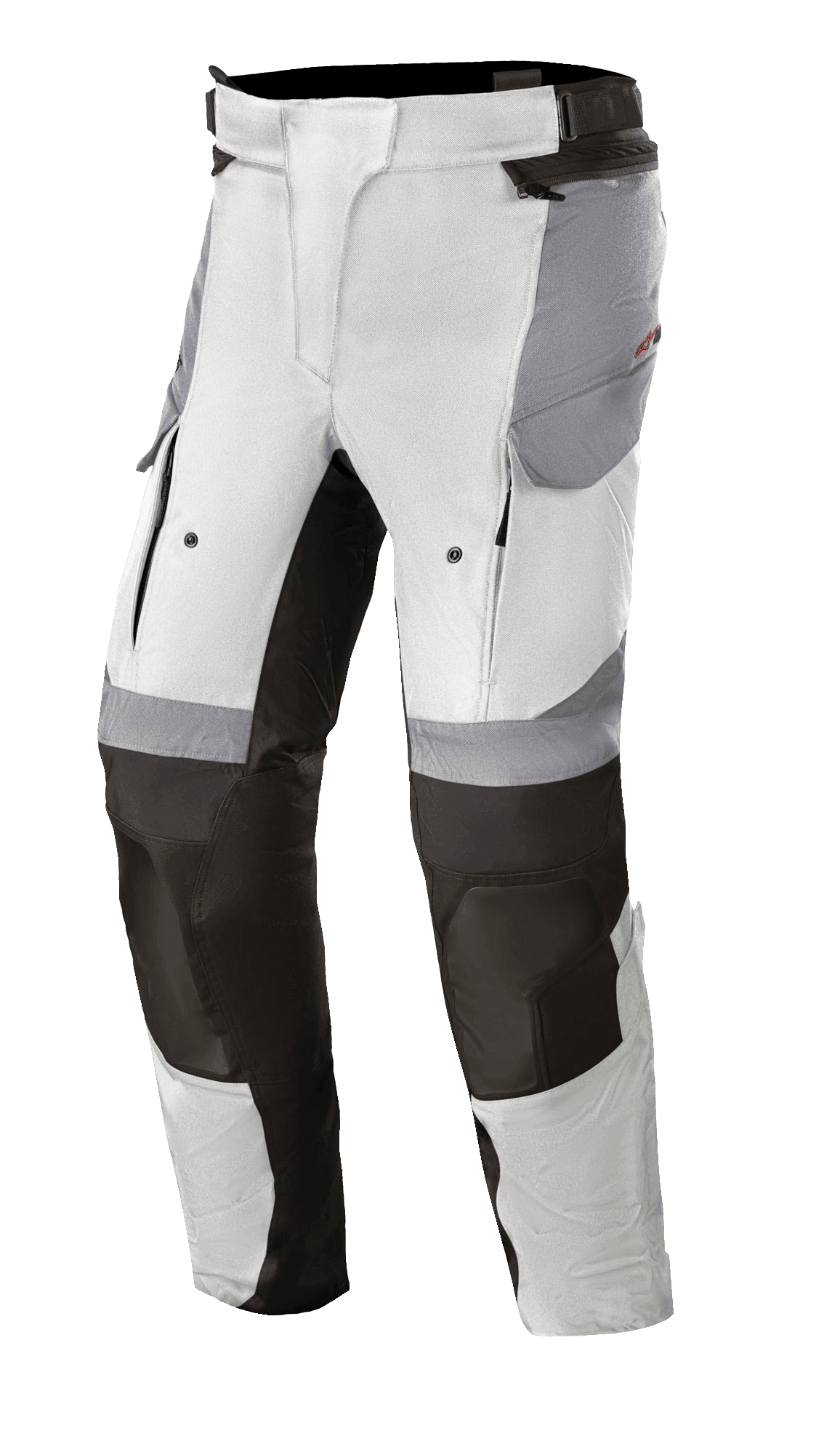 Alpinestars Stella Andes V3 Drystar®-byxor, adventure-touringbyxor för dam, isgrå och mörkgrå, med ventilationsöppningar med dragkedja fram, cargofickor och förstärkta knän, designade för touring i alla väder