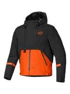 Alpinestars Mootant Vattentät Parka, svart och orange urban motorcykeljacka med huva, modulär design för alla säsonger, vattentät konstruktion