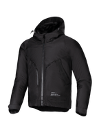 Alpinestars Morush vattentät parka, svart urban motorcykeljacka för herr, vattentät textil, Tech-Air Ready, CE-certifierad.
