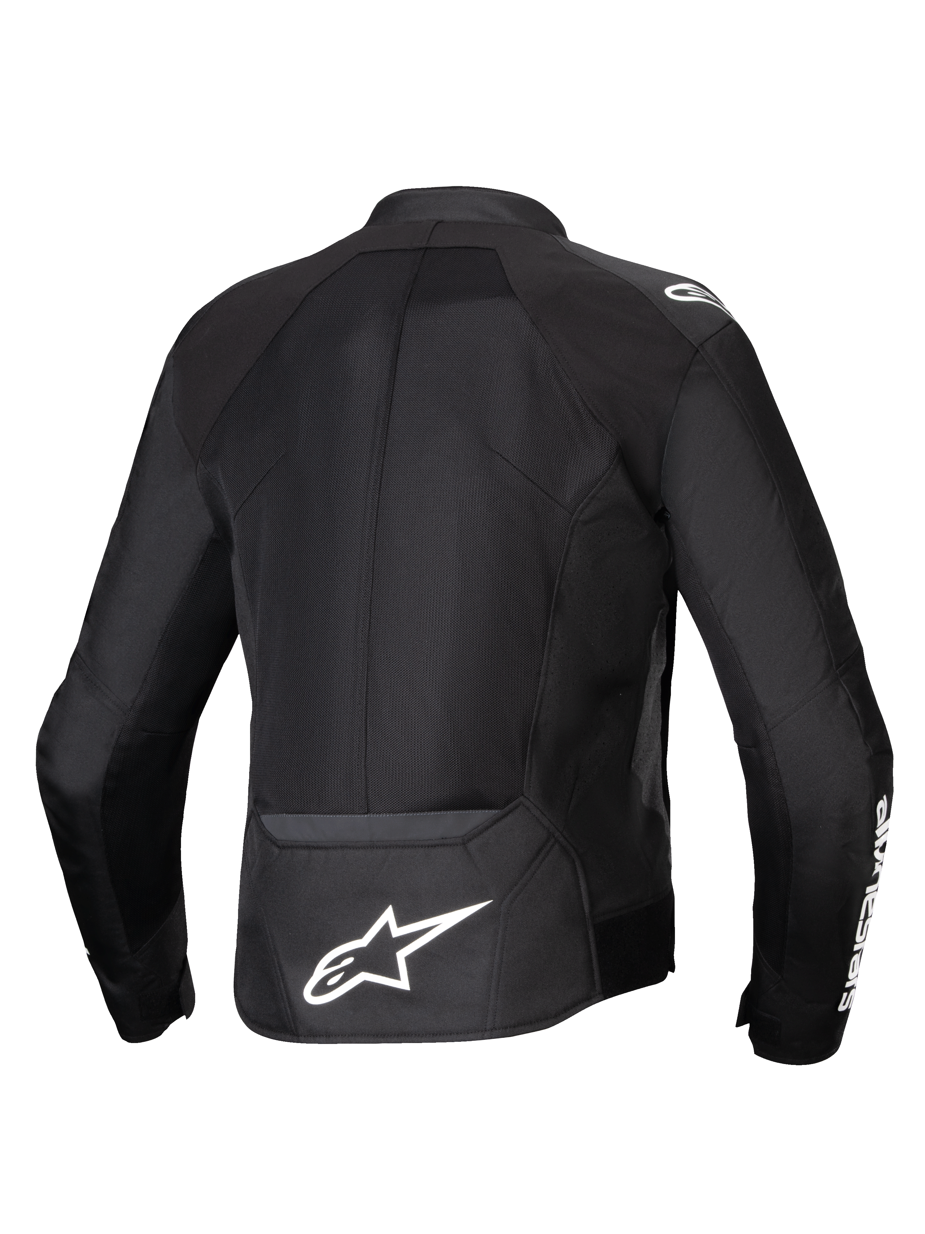 Alpinestars Viper Air V4 jacka, svart motorcykeljacka i textil med ventilerade meshpaneler och Astars-logotyp på ryggen.
