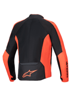 Alpinestars Viper Air V4 jacka, motorcykeljacka med meshpaneler, röd och svart, textil, sedd bakifrån.