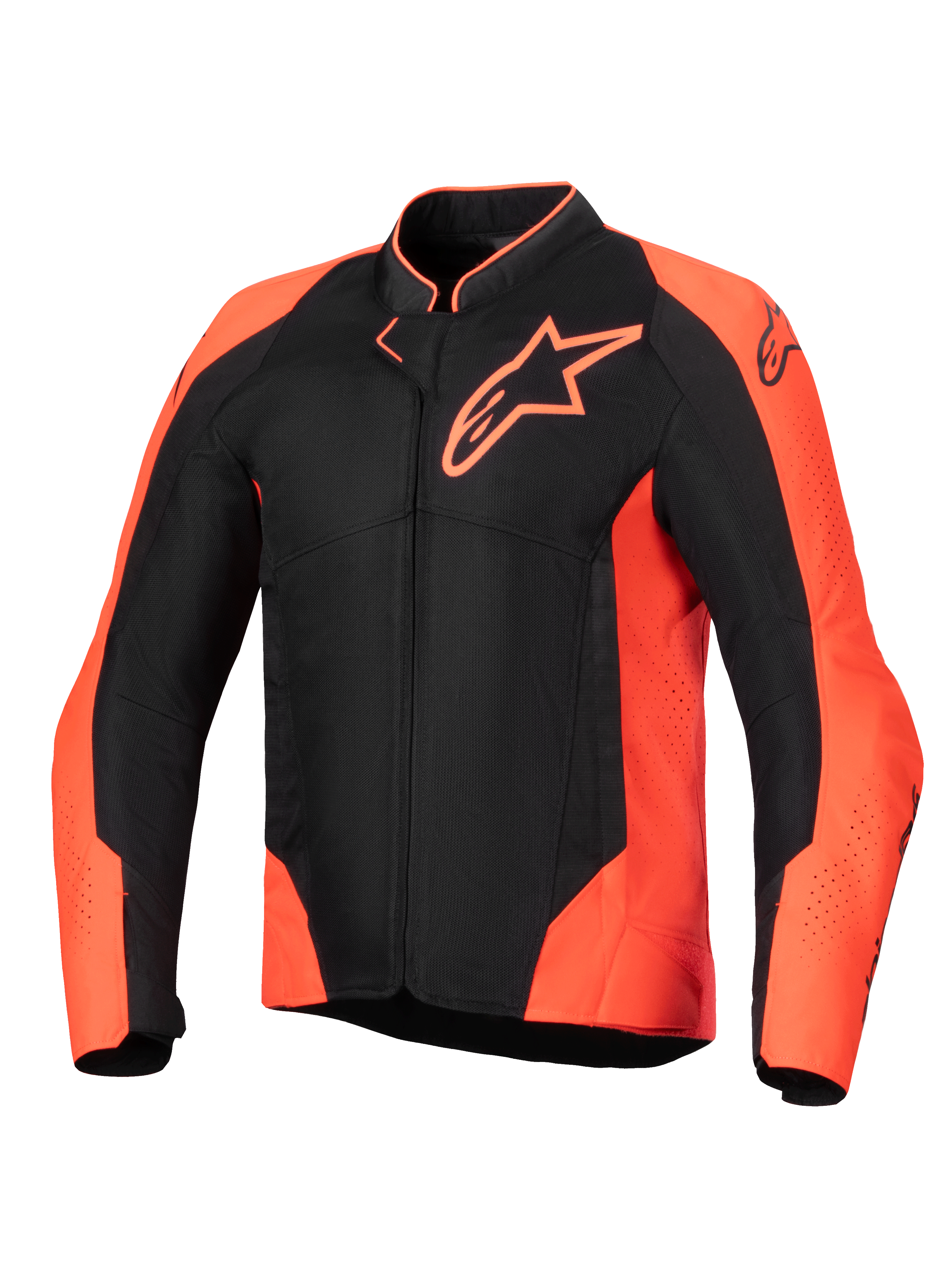 Alpinestars Viper Air V4 Jacka, ventilerad MC-jacka i mesh för herrar, röd fluo och svart, Tech-Air®-förberedd.