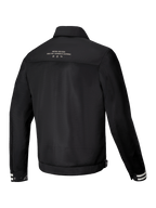 Alpinestars Ignite Air Jacka, urban MC-jacka för herrar, svart, bakifrån som visar andningsbar meshkonstruktion och klubbinspirerad grafik