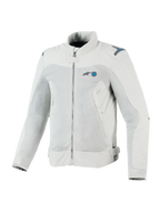 Alpinestars Circal-1 Air jacka, urban MC-jacka, grå och blå, med meshpaneler för luftflöde och CE-certifierat skydd