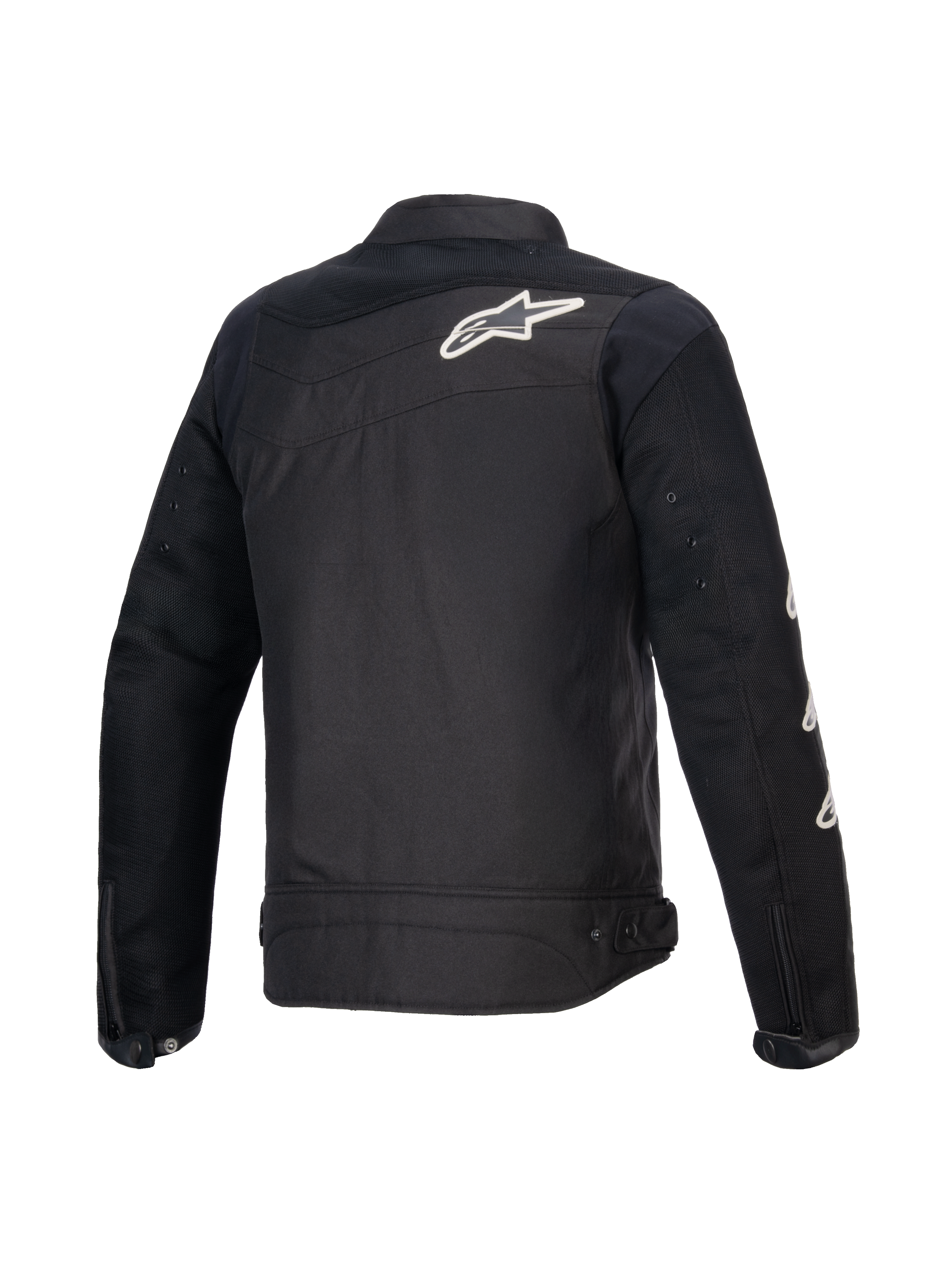 Alpinestars T-Dyno Air jacka, bakvy av en svart MC-jacka i textil med 3D-meshpaneler och CE-certifiering