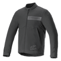 Alpinestars Aeron Jacket, Motorcycle Jacket, Black, minimalist summer riding design, featuring a high collar, full-length front zipper, tonal Alpinestars branding on the chest, and adjustable cuffs
