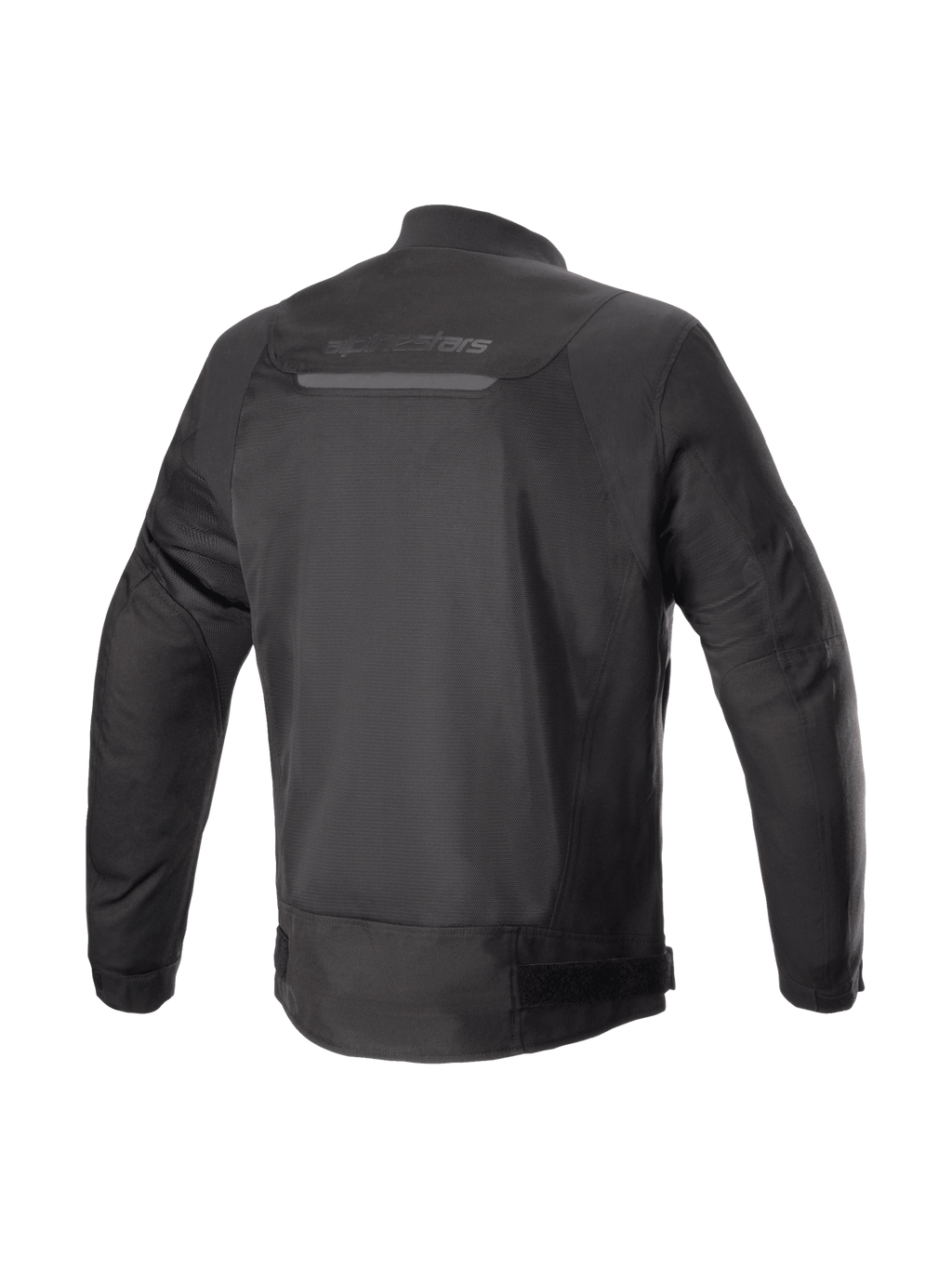 Alpinestars Luc V2 Air Jacket, Black Urban Motorcycle Jacket, back view showing textile mesh panels and Tech-Air ready design.