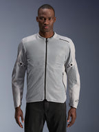 Alpinestars C-1 Air jacka, urban herr-MC-jacka, silver och grå, stora tekniska meshpaneler för maximalt luftflöde, CE-certifierad klass A med Nucleon Flex Plus-skydd, Tech-Air® Ready, lätt ventilerad design för stadskörning.