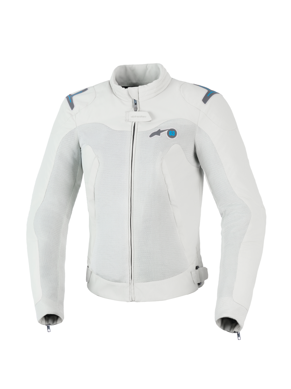 Alpinestars Stella Circal-1 Air jacka, dammotorcykeljacka, grå och blå, CE-certifierad med meshpaneler för luftflöde