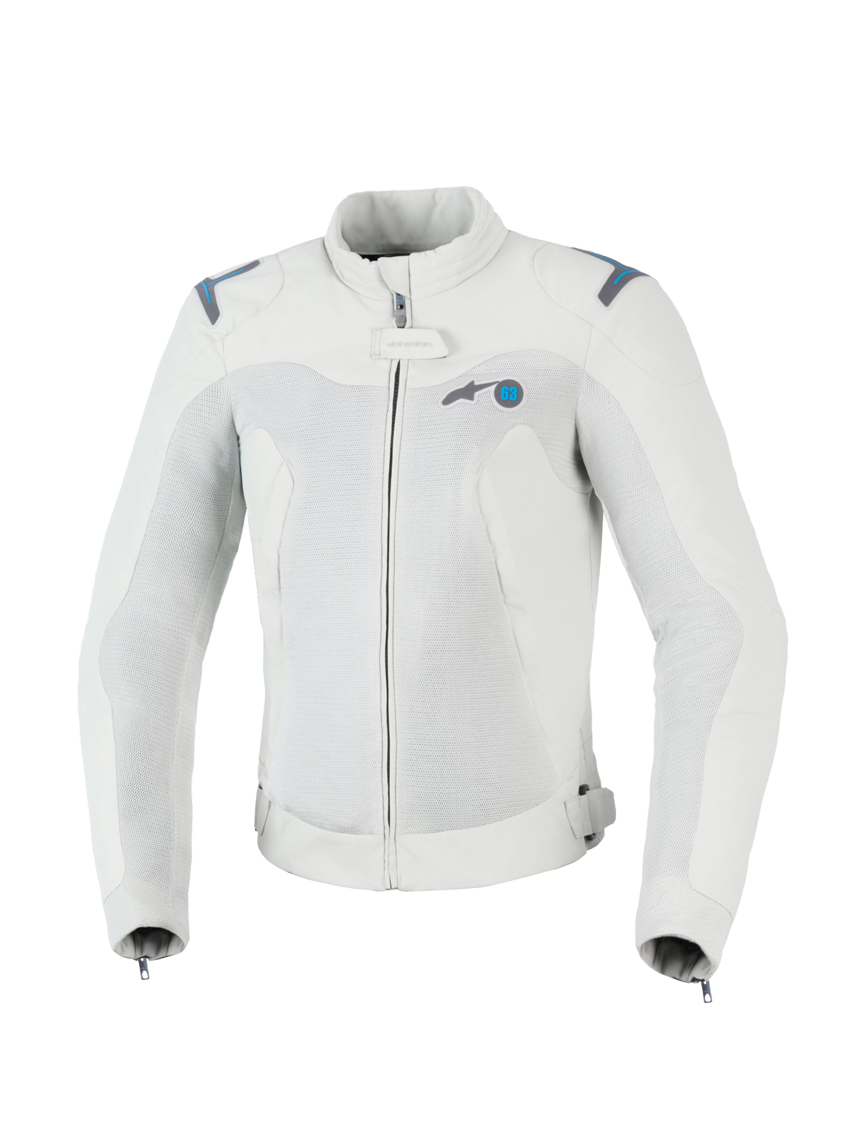 Alpinestars Stella Circal-1 Air jacka, dammotorcykeljacka, grå och blå, CE-certifierad med meshpaneler för luftflöde