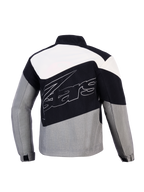 Alpinestars Stella Moshell jacka, vindtät urban motorcykeljacka för dam, svart och grå textil, ryggvy