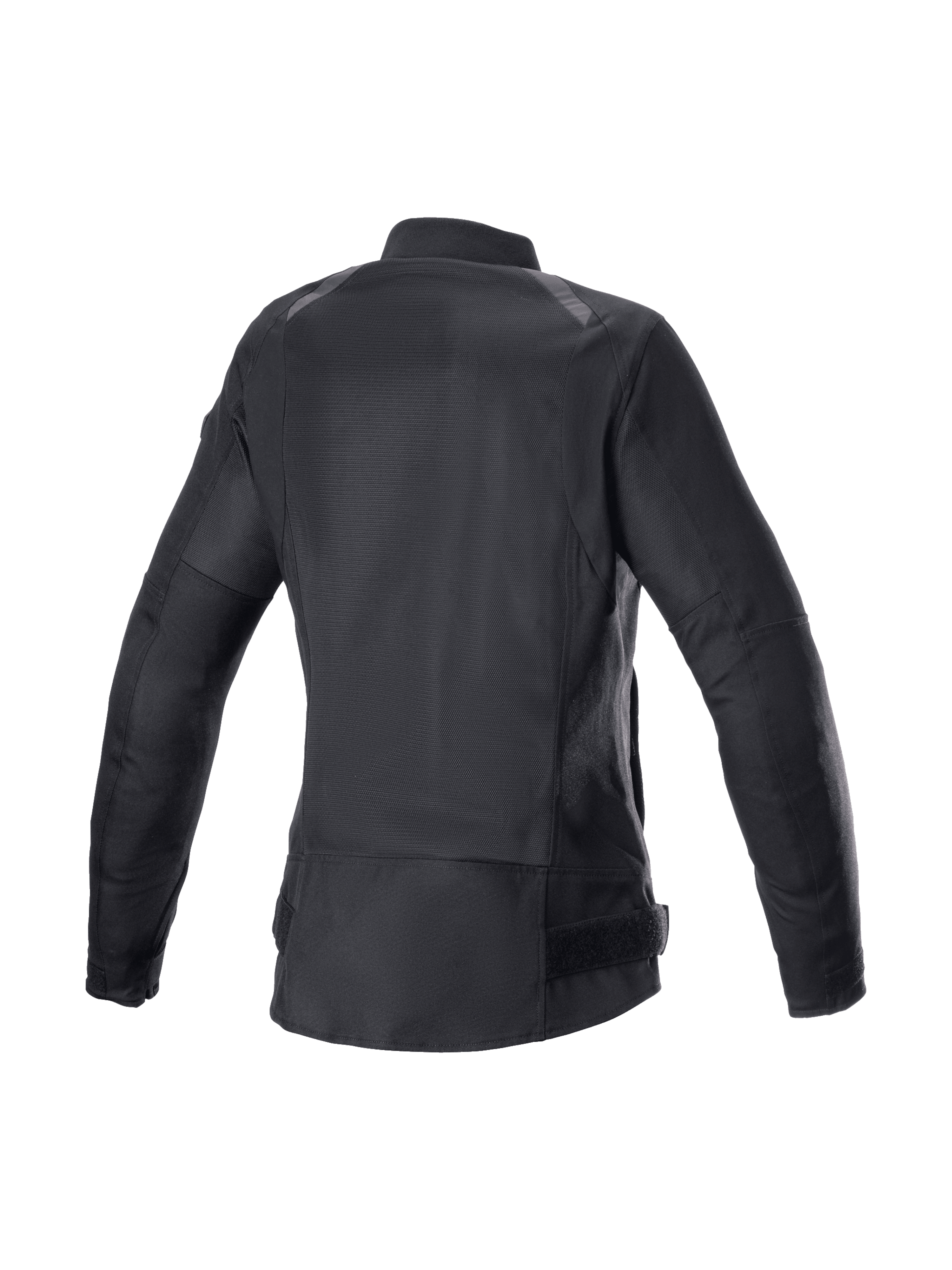 Alpinestars Eloise V2 Women's Air Jacket, Black Urban Textile Motorcycle Jacket featuring ventilated mesh and elongated back.