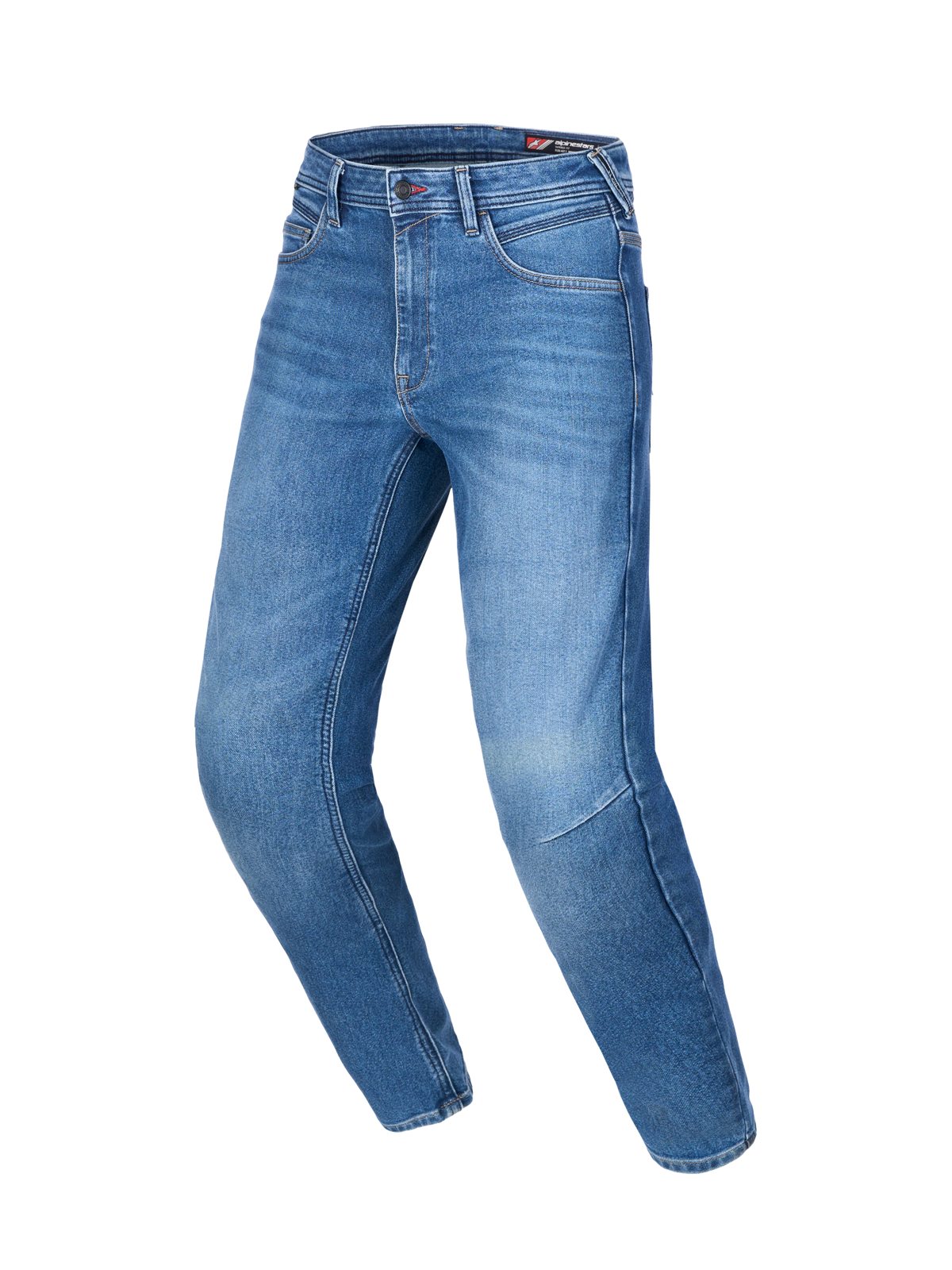 Alpinestars Flex-AST 7 Denim Pants, Men's Motorcycle Denim Pants, Light Blue, AA Certified technical riding jeans with CORDURA and Coolmax technology