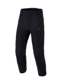 Alpinestars Explore AST Pants Short, äventyrsbyxor för motorcykel, svarta, frontvy, med teknisk stretch-ripstop-konstruktion, diagonala cargofickor med dragkedja och ergonomisk design för körning i varmt väder.