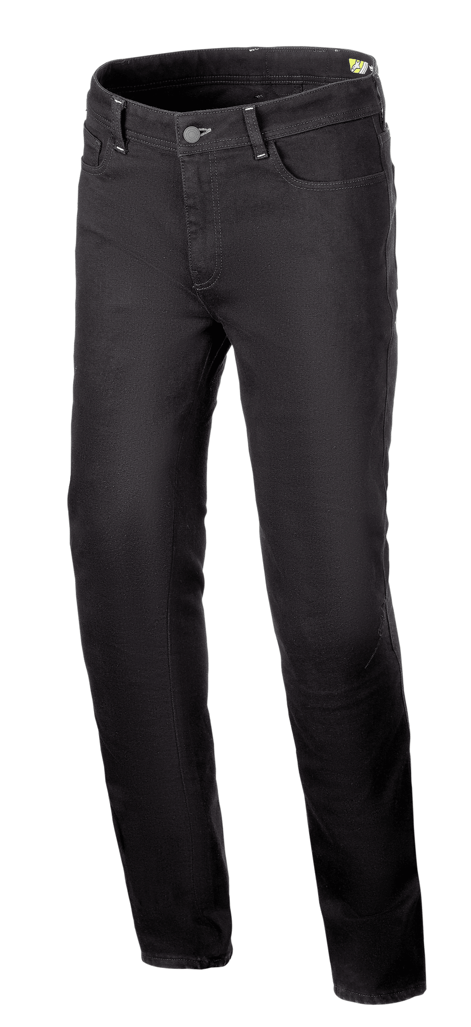 Alpinestars Cult-8 Stretch Denim Pants, motorcykeljeans, Black Rinse, avslappnad regular passform med raka ben, femficksdesign, stretchdenim i monolager med tonala sömmar, avslappnad urban stil