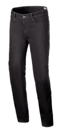 Alpinestars Cult-8 Stretch Denim Pants, motorcykeljeans, Black Rinse, avslappnad regular passform med raka ben, femficksdesign, stretchdenim i monolager med tonala sömmar, avslappnad urban stil