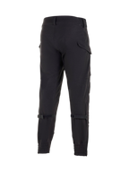 Alpinestars Juggernaut Vattentät Byxor, svarta urban motorcykelbyxor för herr i softshell, vy bakifrån med vadjusterare.