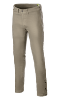 Alpinestars Stratos Regular Fit Tech Riding Pants, motorcykelbyxor, militärgröna, avsmalnande design, knapp- och dragkedjestängning, bälteshällor och justerbara knappar vid anklarna