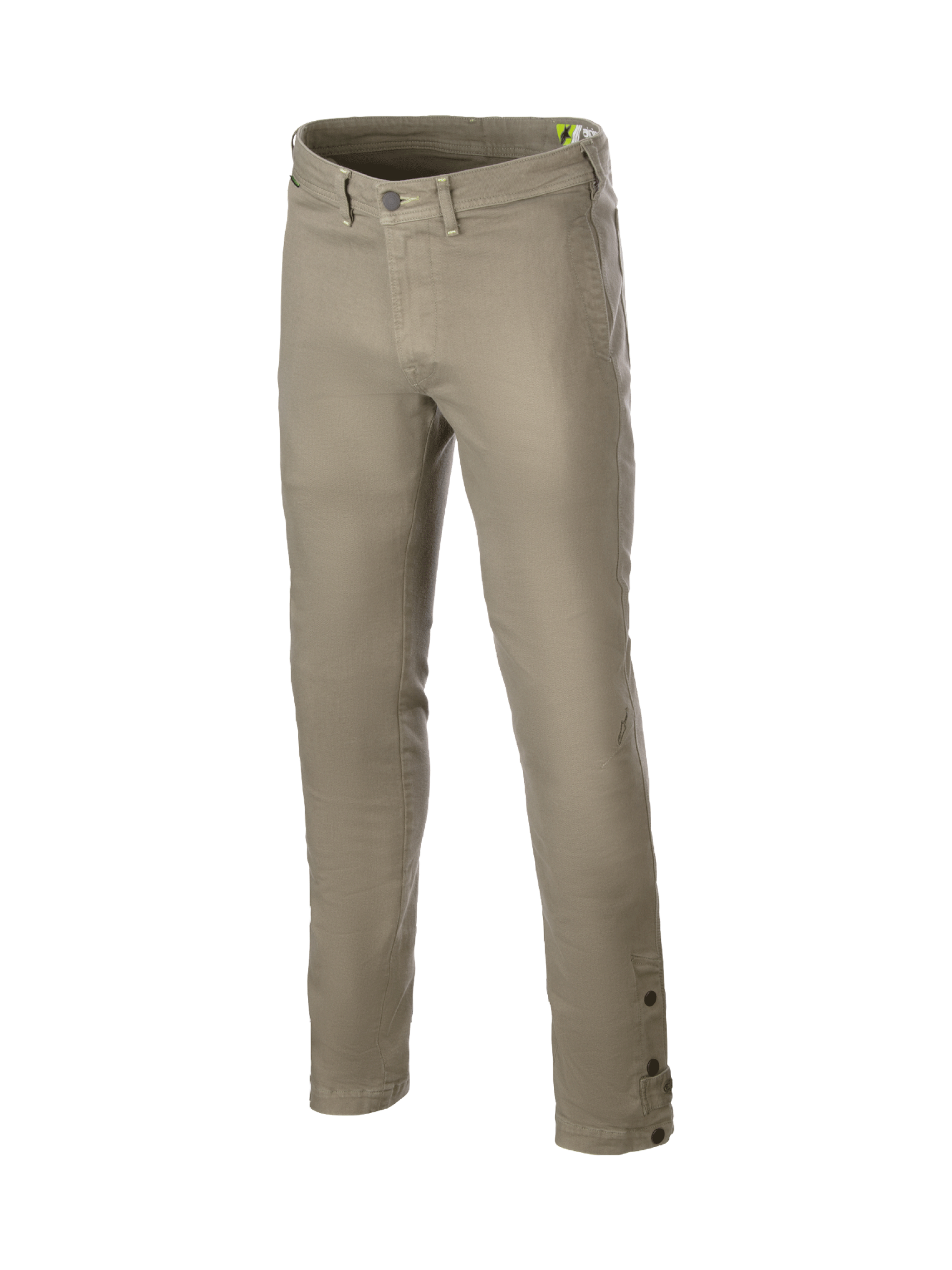Alpinestars Stratos Regular Fit Tech Moto byxor, grå urban motorcykelbyxa i stretch Cordura denim, joggers-stil med knapp- och dragkedjelåsning, CE-certifierat skydd
