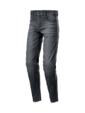 Alpinestars Sektor Standard Fit jeans, svarta MC-byxor för herr i tvättad stretchdenim med knäskydd för urban körning