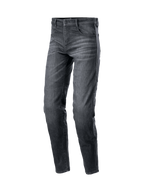 Alpinestars Sektor Standard Fit jeans, svarta MC-byxor för herr i tvättad stretchdenim med knäskydd för urban körning