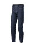 Alpinestars Sektor Standard Fit Jeans Byxor, mörkblå motorcykeljeans för stadskörning, trippelsöm för extra hållbarhet, CE-certifierat Nucleon Plus knäskydd.