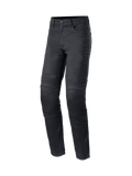Alpinestars Cerium Tech Stretch MC-jeans, svarta urbana motorcykelbyxor i slim fit med CE-certifierade Nucleon Plus knäskydd.