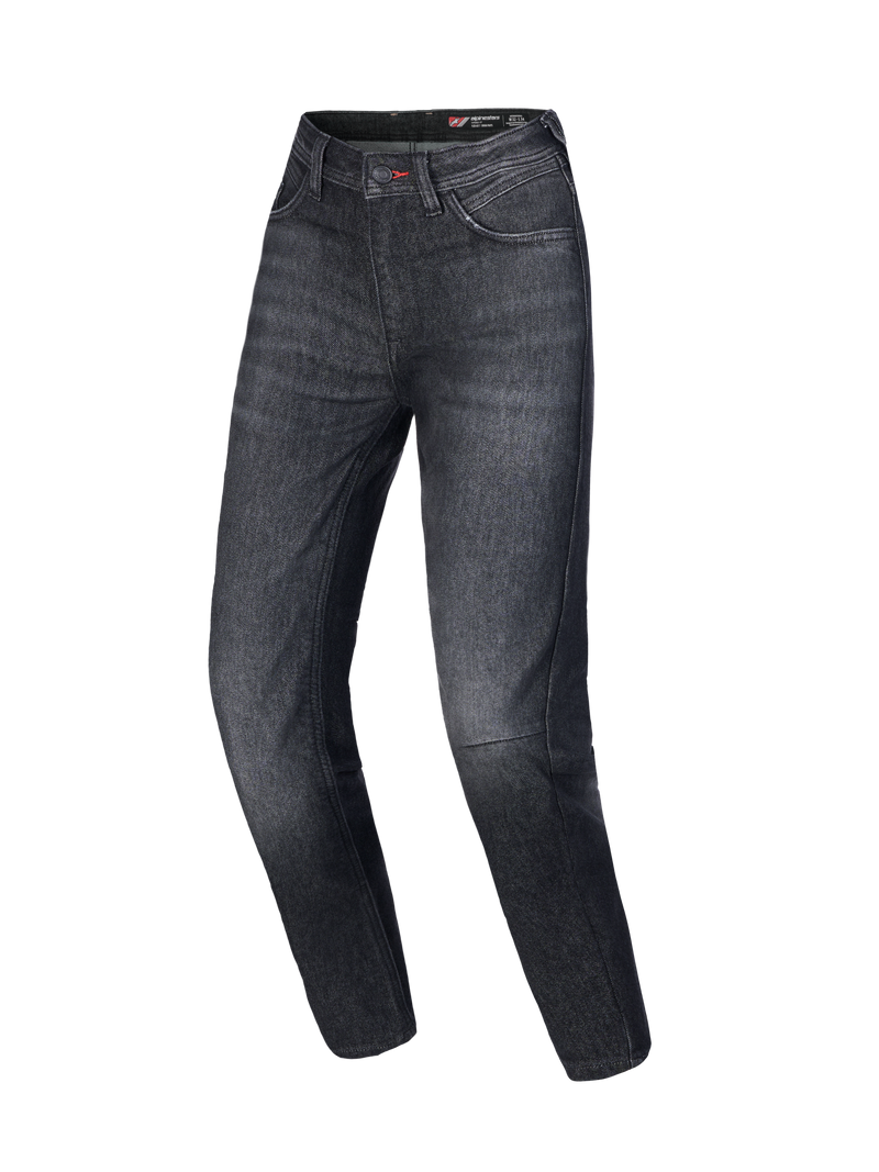 Alpinestars Stella Flex-AST 7 Denim Pants, Women's Motorcycle Riding Pants, Faded Black, AA-rated single-layer technical denim with CE certified protection