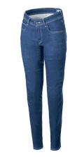 Alpinestars Daisy V3 Women's Riding Denim, Rinse Blue Motorcycle Jeans, Slim Fit, Classic Five-Pocket Design, Contrast Stitching, High-Waist Profile with Tapered Legs