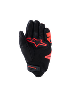 Alpinestars SP-R Tech handskar, korta motorcykelracinghandskar för herr, svarta och fluorescerande röda, getläder med skyddande knoge och förstärkt handflata, CE-certifierade