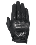 Alpinestars Women's Stella SMX-2 Air Carbon V2 Gloves, Black, Short-Cuff Motorcycle Gloves, Carbon Fiber Knuckle Protection, 3D Mesh Construction, Ventilated Design for Summer Riding