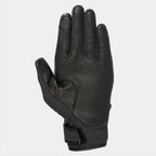 Alpinestars Stella C1 Windstopper V2 handskar för dam, svarta, vy av handflatan med förstärkningar i fullnarvsläder och pekskärmskompatibel fingertopp på pekfingret, kardborrestängning vid manschetten, stilren design för stadskörning