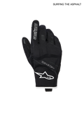 Alpinestars Moblast vattentäta handskar, MC-handskar för herr, svarta och vita med Drystar-konstruktion och PU-knogar, framifrån